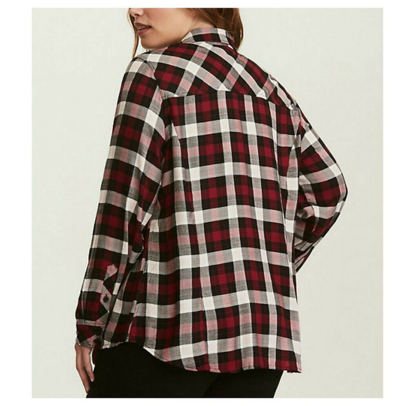 Torrid Button Down Shirt Plaid Size 2X - Picture 3 of 3